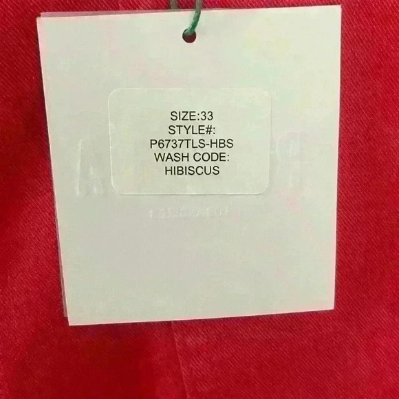 Pistola Erin High Rise Utility Crop Straight Leg Pant Hibiscus Size 33 Women NWT - Picture 2 of 8